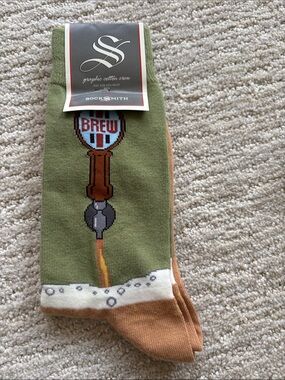 Beer Tap Brew Socks Graphic Cotton Crew